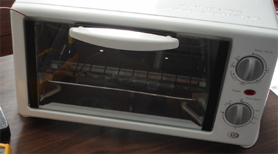 Small toaster ovens can be used to reflow solder paste