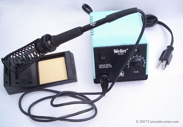 our recommended soldering station: Weller WES51 (50 Watts, temperature controlled)